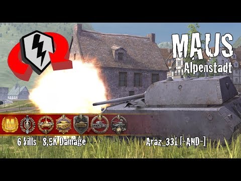 WoT Blitz Maus - 6 Kills 8,5k Damage Replay