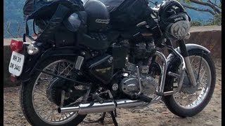 preview picture of video 'Army Type Short Bottle Exhaust From Sans Inc in a Royal Enfield Standard UCE 350'