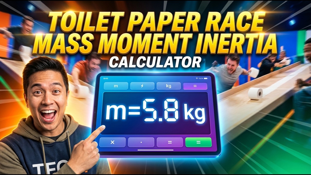 Toilet Paper Race Mass Moment Inertia Interactive Calculator