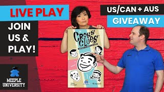 LIVE & PLAY ALONG - Cross Clues Board Game -  Playthrough & 2x Giveaway (US/CAN + AUS)