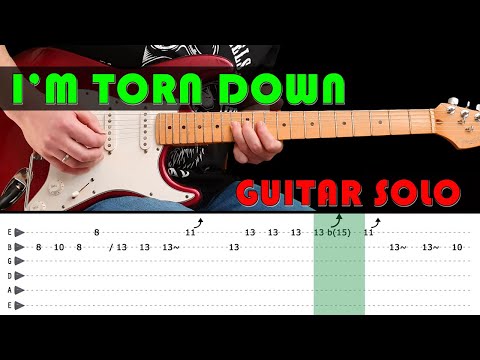 I'M TORN DOWN - Guitar lesson - Guitar solo with tabs (fast & slow) - Eric Clapton