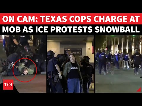 Texas Riot Police 'ATTACK' Mob, Open NON-STOP Fire As ICE Protests Push US To Boiling Point | Watch