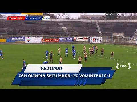 Liga 2 Casa Pariurilor, Etapa 15: CSM Olimpia Satu Mare - FC Voluntari 0-1, Rezumat 29.11.2025