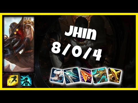 Jhin Gameplay Challenger Replay S11 - 11.5 Bot Lane (8/0/4) - BR