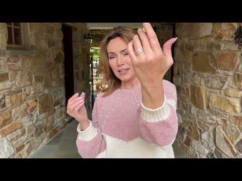 Sterling Staggered Bezel Set Couture Inspired Stack Ring