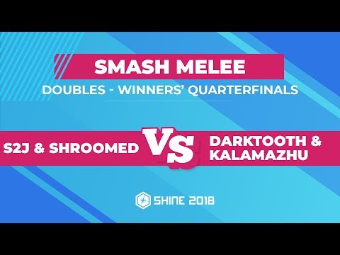 S2J/Shroomed vs Darktooth/Kalamazhu - Smash Melee Doubles: Winners' Round 2 - Shine 2018