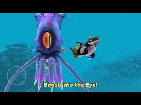 Hungry Shark World - Killer Whale VS Colossal squid