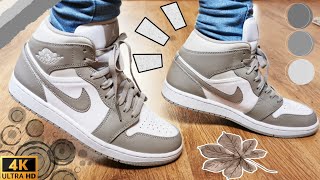 Jordan 1 Mid Linen / DETAIL & ON FEET
