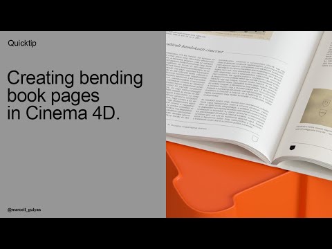 Create bending book pages in Cinema 4D - Quicktip