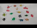 Thumb painting art for kids | animals and birds with thumb painting
