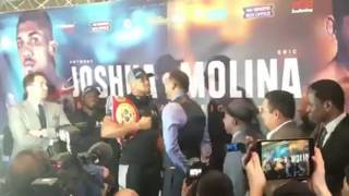 Shannon Briggs At Anthony Joshua vs Eric Molina - FACE OFF