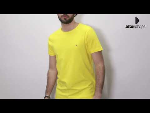 Tommy Hilfiger STRETCH SLIM FIT TEE Κίτρινο MW0MW10800 SS23