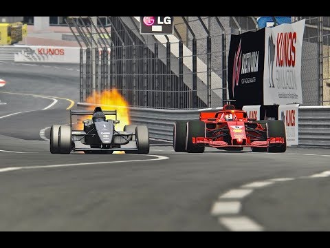 Ferrari F1 2018 vs Formula Jet Engine - Monaco