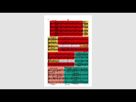 Second of the Three Pieces for String Quartet: collage scheme Igor Stravinsky