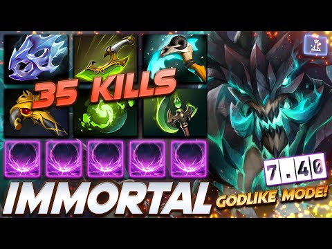 [7.40] Outworld Destroyer Godlike Mode - Dota 2 Pro Gameplay [Watch & Learn]