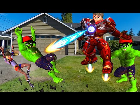 Scary Teacher 3D In Real Life - Nickhulk vs Ironman Tani rescue Miss T by Jokerhulk and Harley Quinn