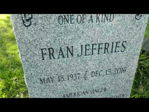 Entertainer Fran Jeffries Grave Hollywood Forever Cemetery Los Angeles California USA April 16, 2023