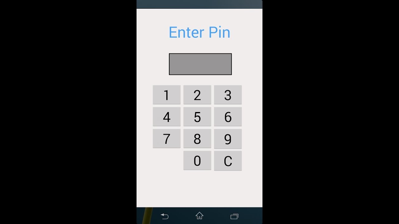 Simple Pin Lock - A clean UI Interface android pin lock