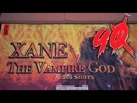 Xane The Vampire God - 200 Shot Firework - 4K Two Angles