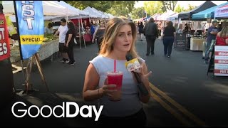 Bella is checking out the the Modesto Certified Farmers Market