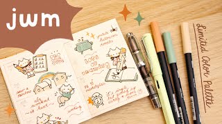 Illustrated Journaling in my Passport TN 🎨 Limited Color Palette Weekly Spread