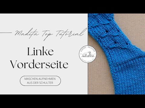 Picking up stitches from the shoulder (cast-on edge) - Madita Top Tutorials - learn to knit