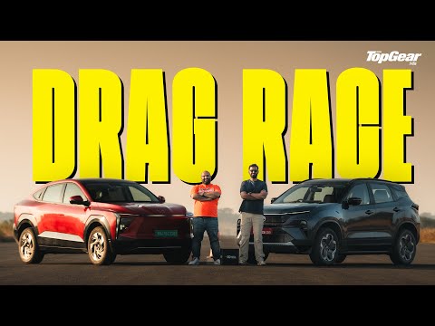 DRAG RACE: Tata Harrier EV vs Mahindra XEV 9E | Fastest Indian Electric SUV Battle! | FlatOut Friday