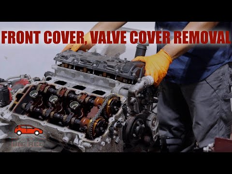Removing Front Cover, Valve Covers From GM 3 6L Engine | The Big Red SUV