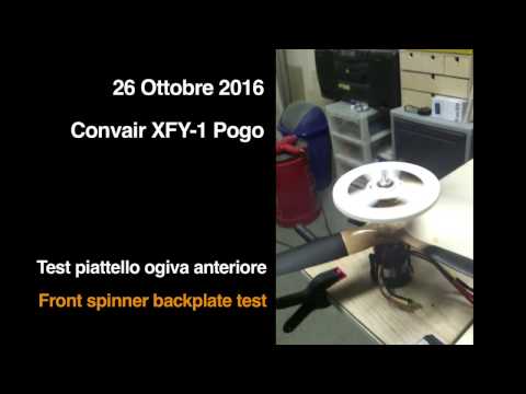 Convair XFY-1 Pogo in 1:8 scale - Front Spinner Test