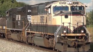 preview picture of video 'BNSF SD70MAC at Grass Lake, Michigan'