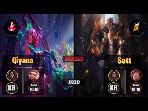 GrandMaster QIYANA [Electrocute] (Mid) VS  SETT - Grandmaster KR Patch 10.18