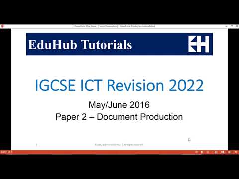 IGCSE ICT Revision Paper 2 May June 2016