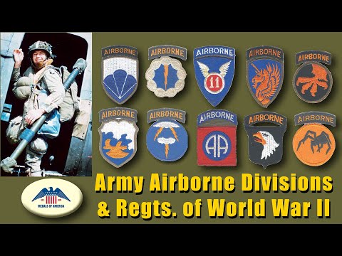 Army Airborne Divisions and Regiment Patches During World War II including Ghost Divisions.