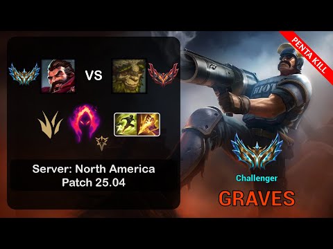 Graves Jungle vs Ivern - NA Challenger - Patch 25.04