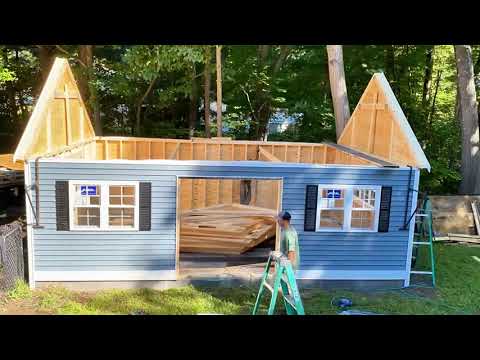 Watch This Stunning 16x24 Shed with a 12' Dormer Come to Life in Just 22 Seconds!