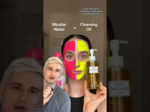 Micellar Water vs Cleansing Oil. #dermreacts #skincare