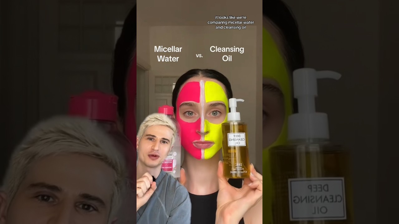 Micellar Water vs Cleansing Oil. #dermreacts #skincare