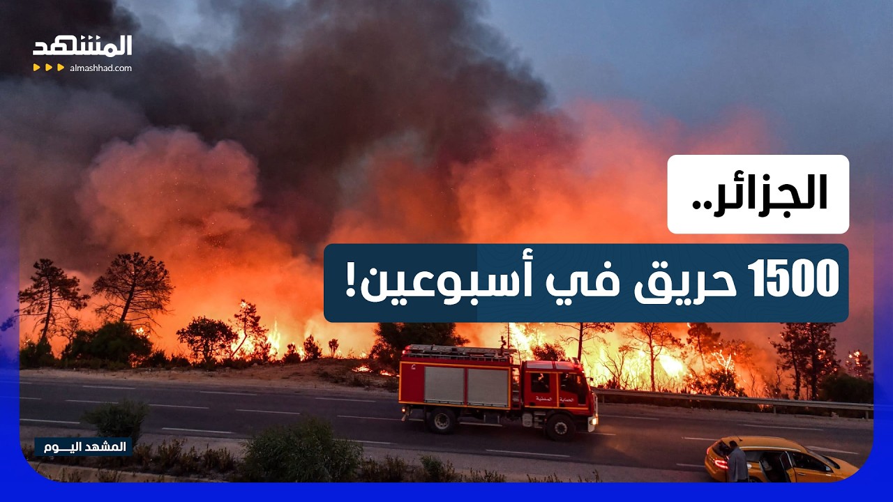 فرق الإطفاء الجزائرية تصارع أكثر من 1500 حريق وسط استنفار حكومي - المشهد اليوم