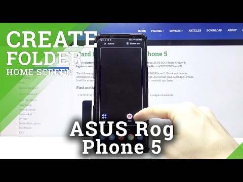 ASUS ROG Phone 5 and Apps Icons Location Managing - Folder On Home Screen