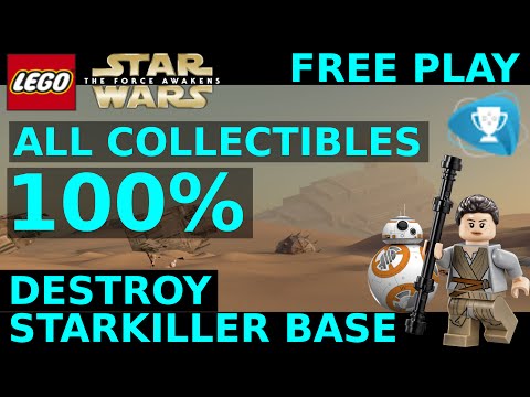 Lego Star Wars The Force Awakens - Destroy Starkiller Base 100% Gold Bricks + Collectibles
