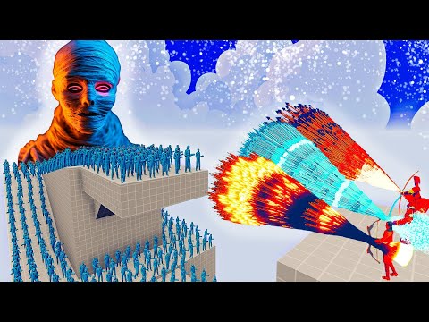 100x ICE MUMMY + 1x GIANT vs 3x EVERY GOD   Totally Accurate Battle Simulator TABS