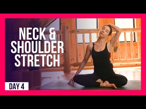 10 min Morning Yoga For Neck & Shoulder Relief – Day #4 (NECK & SHOULDER STRETCHES)