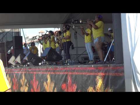 Original Pinettes Brass Band Ghostbusters Theme at Jazz Fest 2014