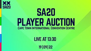 SA20 Auction | Live stream