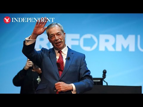 Watch again: Nigel Farage speaks at Reform's East Midlands conference
