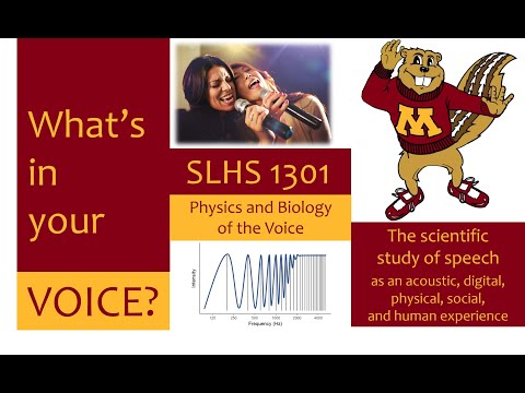 SLHS1301 class - Physics and Biology of the Voice