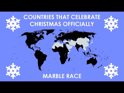 Christmas World Cup - Marble Race - Countries That Celebrate Christmas Officially