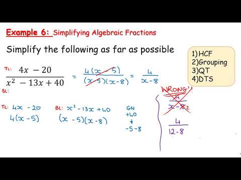 JCHL Revision - Simplifying Fractions