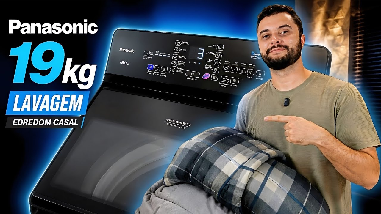 Miniatura da avaliação em vídeo de Máquina de Lavar Panasonic NA-F190G1B 19kg