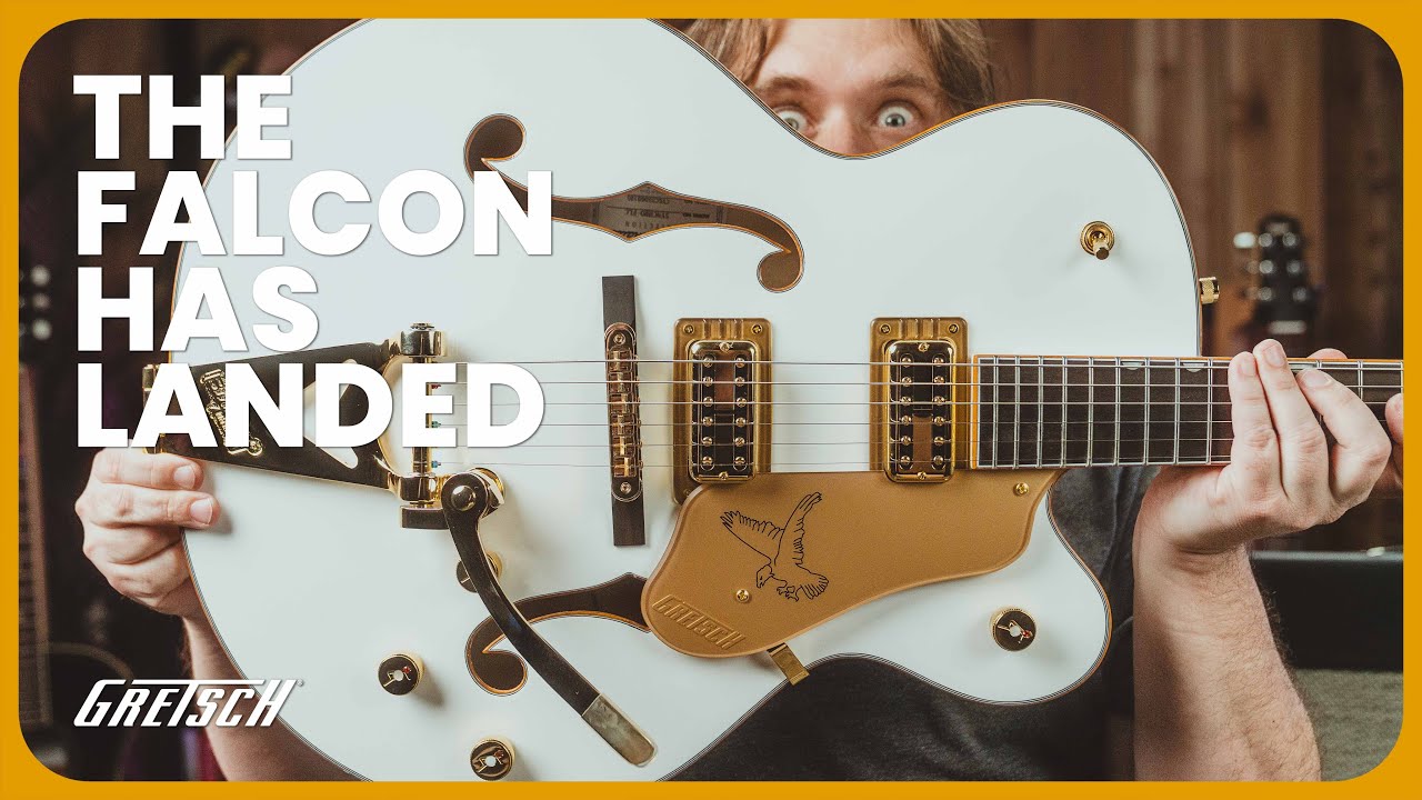 Gretsch Synchromatic Falcon Hollow Body Single-Cut with Bigsby - Snowcrest White - YouTube